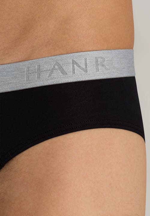 Hanro Cotton Essentials 2-pack Cotton Briefs In Black