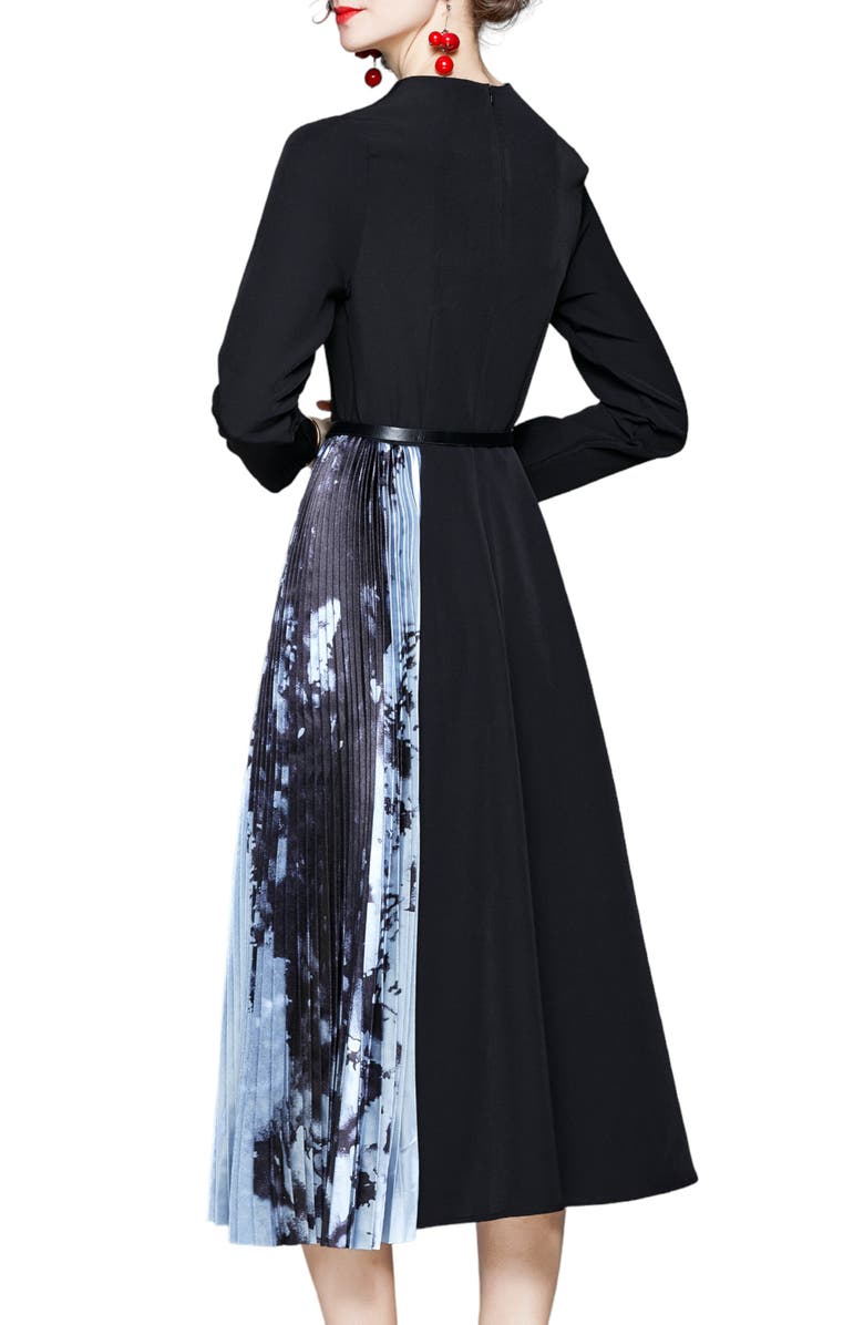 KAIMILAN Fit & Flare Long Sleeve Dress, Alternate, color, 