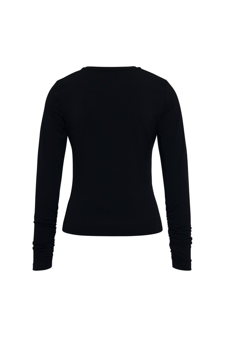 Draped Jersey Shirt, Alternate, color, Black