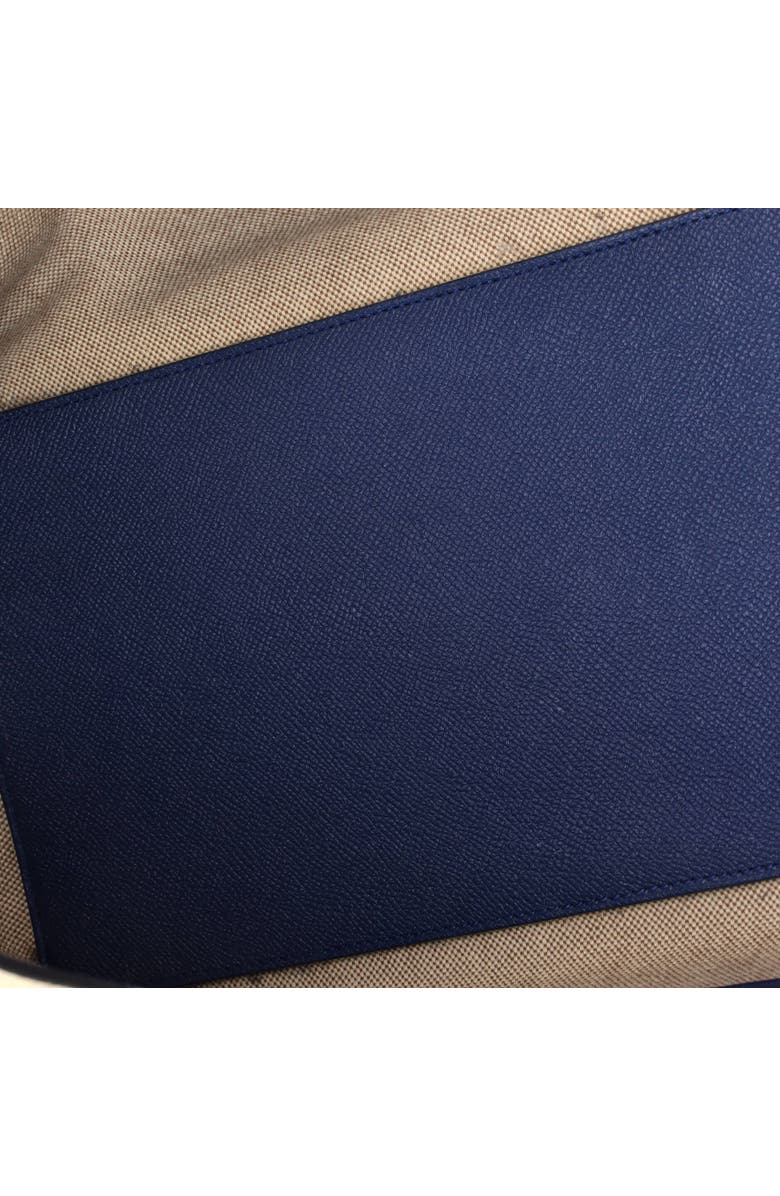 Pre-Owned Hermes Maxibox Cabas Doblis Suede with Epsom 36, Alternate, color, Bleu Brighton