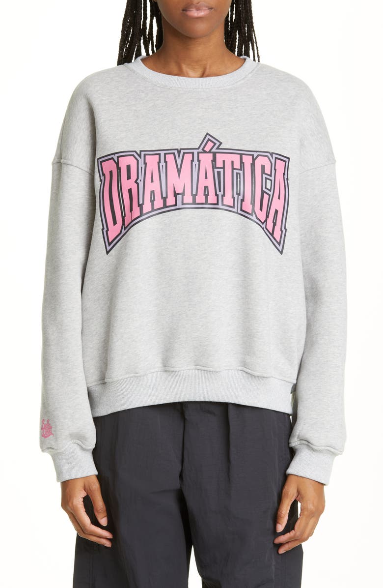 Bella Doña Dramatica Varsity Sweatshirt, Main, color, 