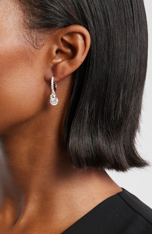 Nordstrom Cascading Cubic Zirconia Huggie Hoop Earrings In Metallic