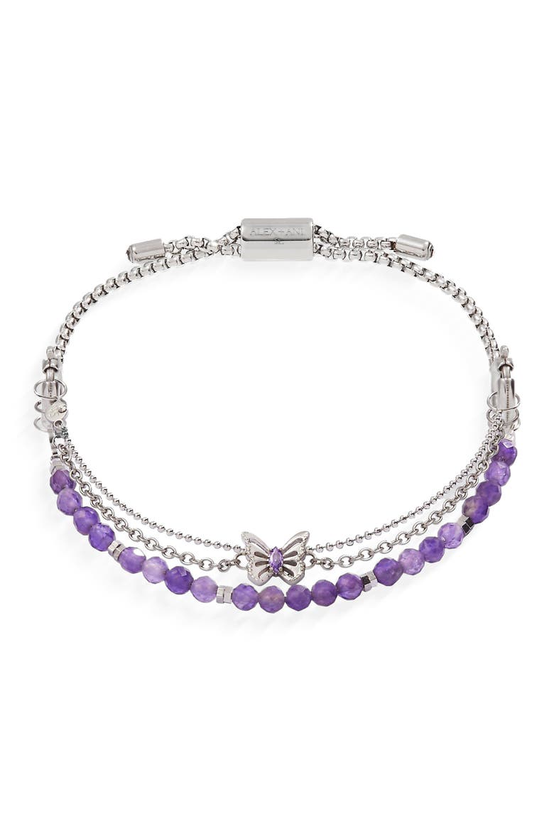 Butterfly Stranded Bracelet Set, Main, color, Silver