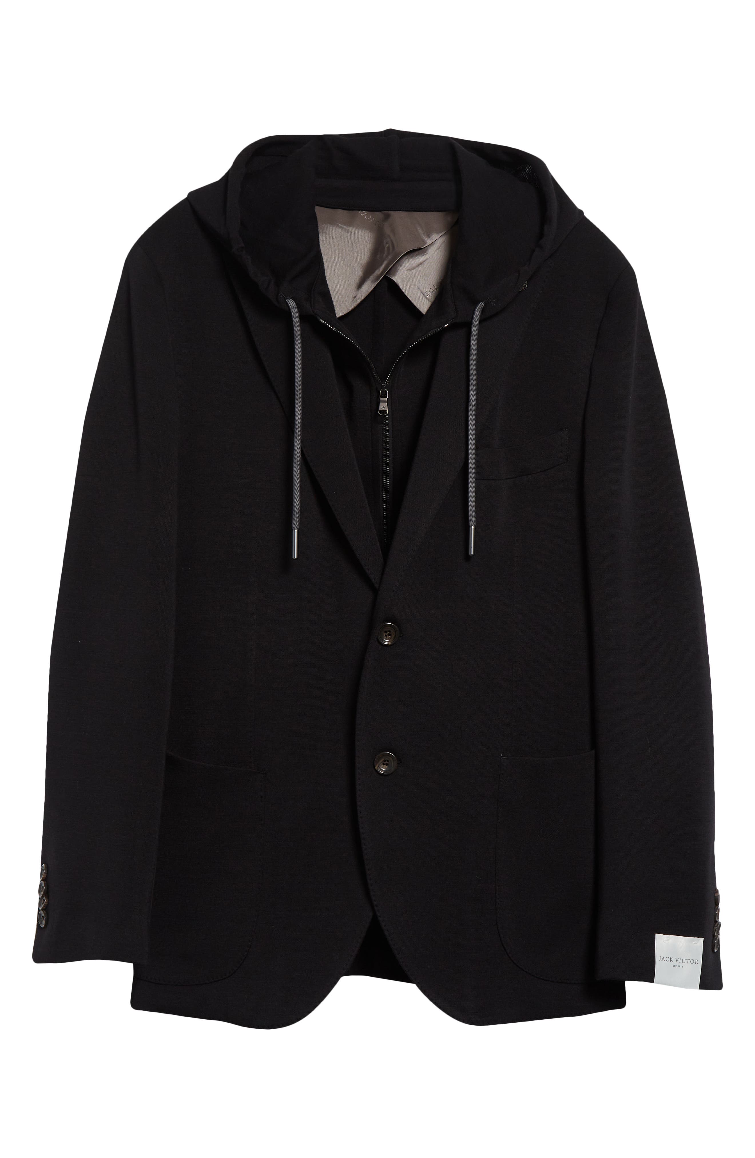 Jack Victor Wolsey Wool Sport Coat with Removable Zip Hoodie Bib