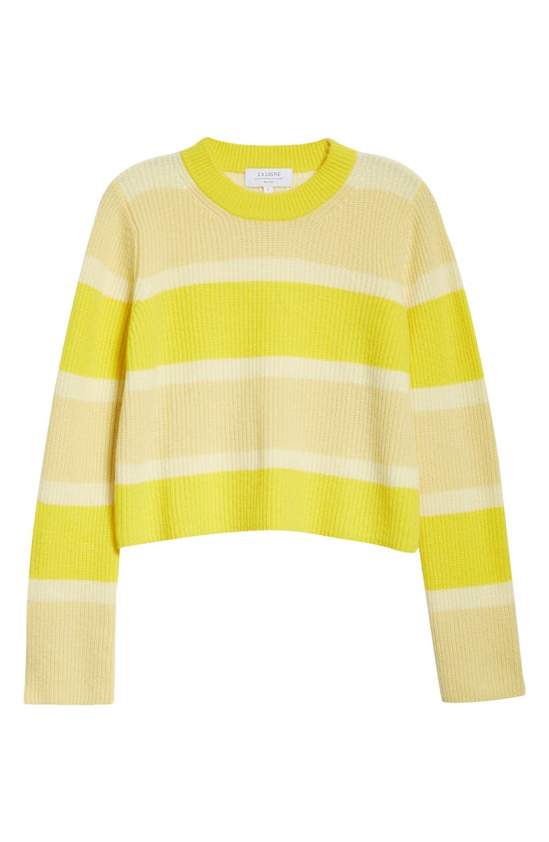 La Ligne Bold Tonal Stripe Wool & Cashmere Sweater, Alternate, color, 