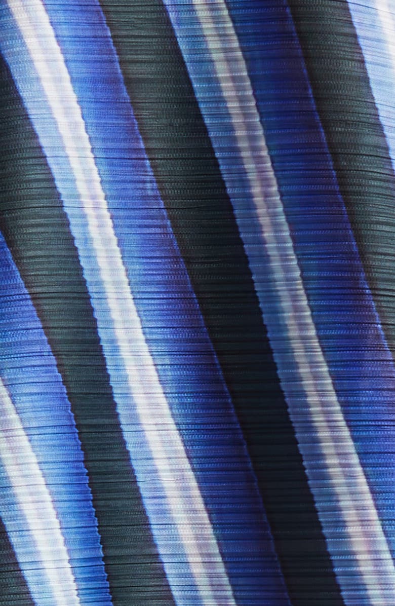 Pleats Please Issey Miyake City Collage Pleated Dress, Alternate, color, Gray X Navy
