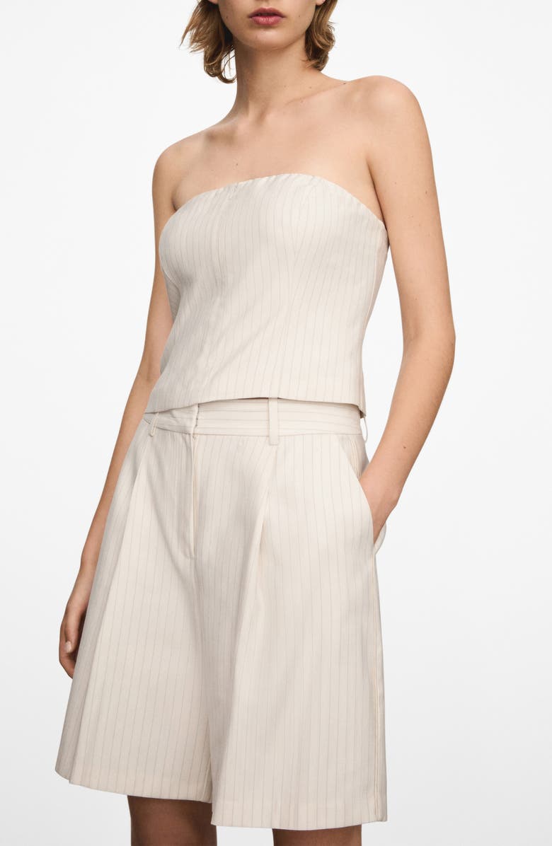 MANGO Stripe Bermuda Shorts, Alternate, color, 