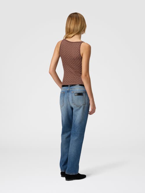 Missoni Textured Sleeveless Tank Top In Brown