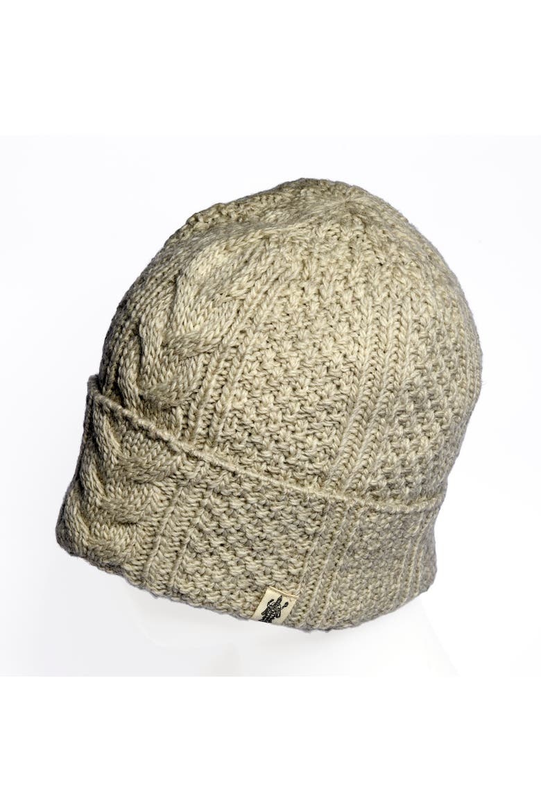 Hand Knit Inter hat, Alternate, color, Tweed