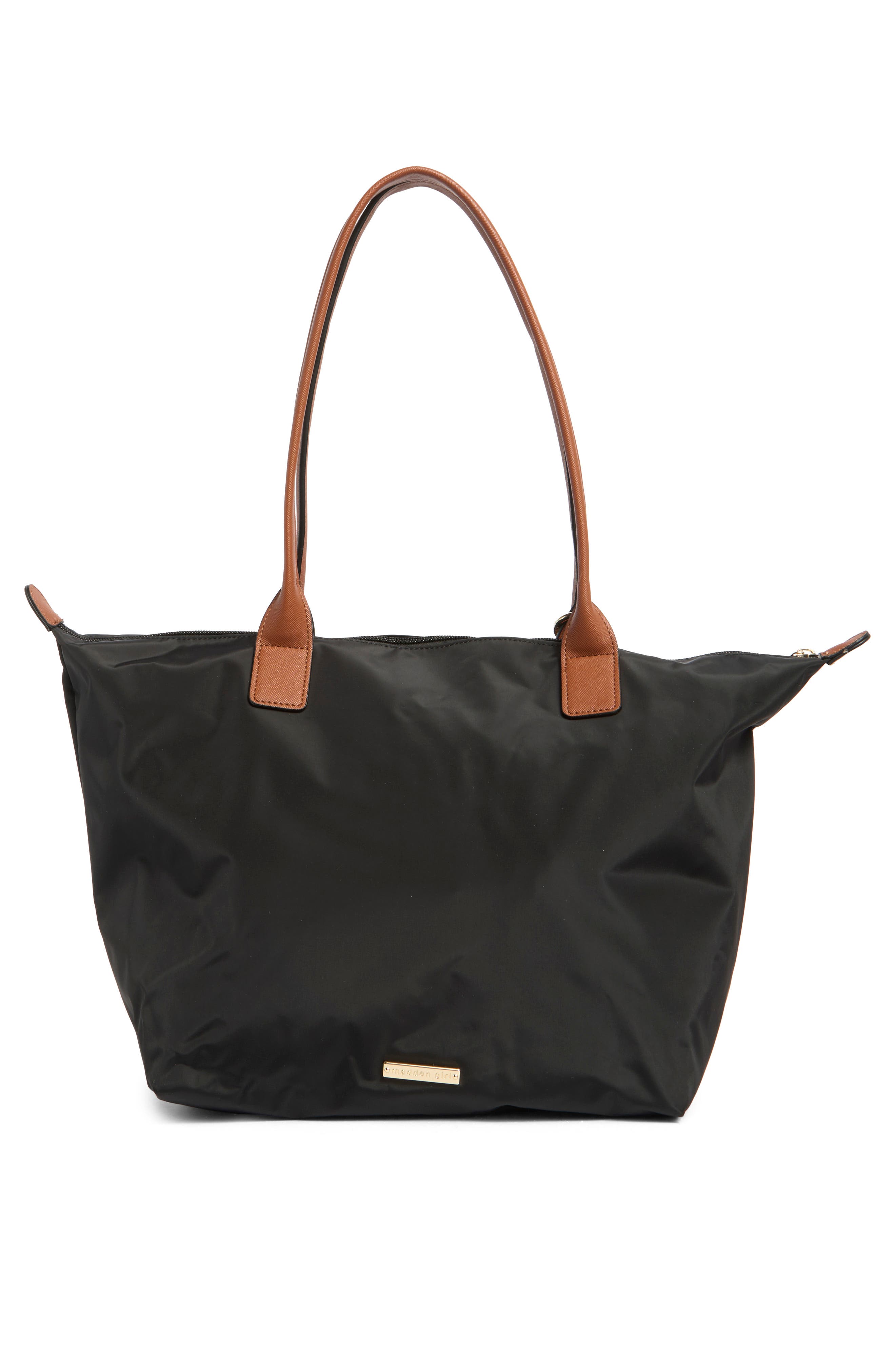 Madden Girl Nylon Tote, Alternate, color, Black
