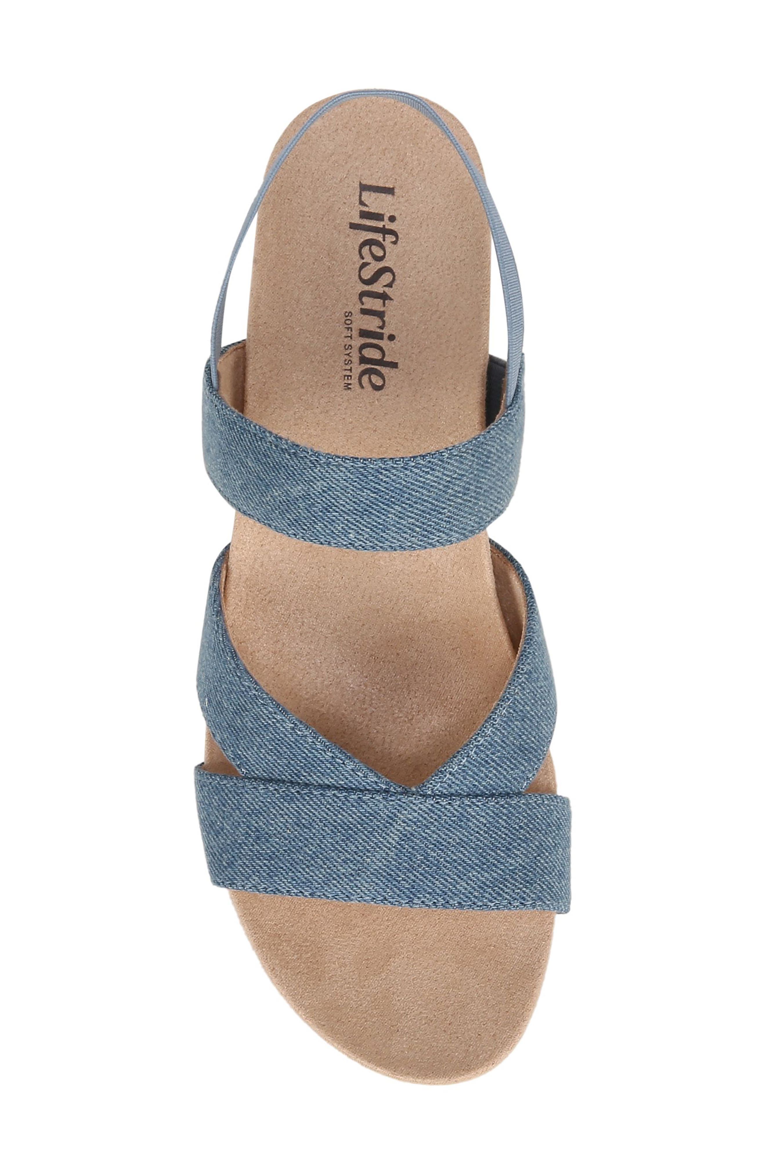 LifeStride Danita Slingback Platform Wedge Sandal, Alternate, color, 