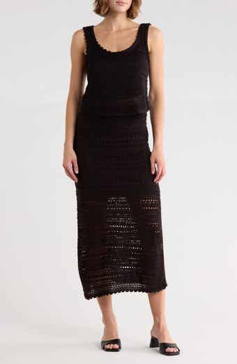 Madden Girl Open Knit Tank & Maxi Skirt Set
