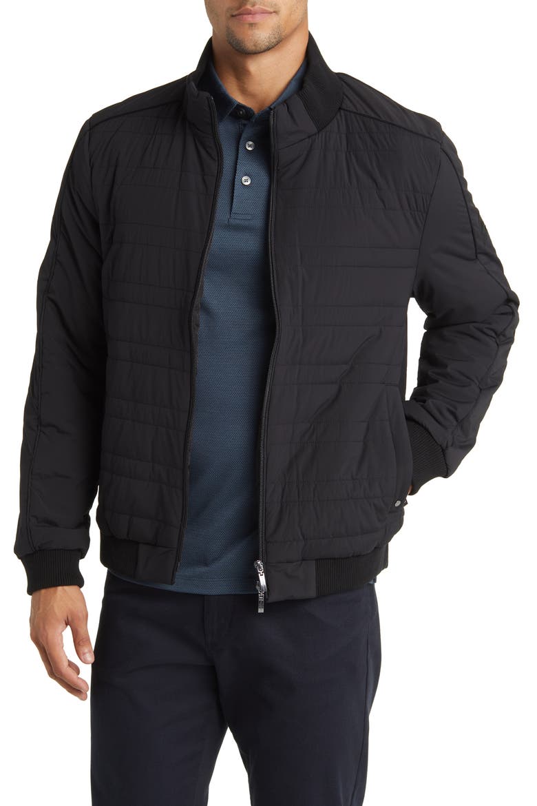 Linmore Quilted Jacket, Main, color, BLACK