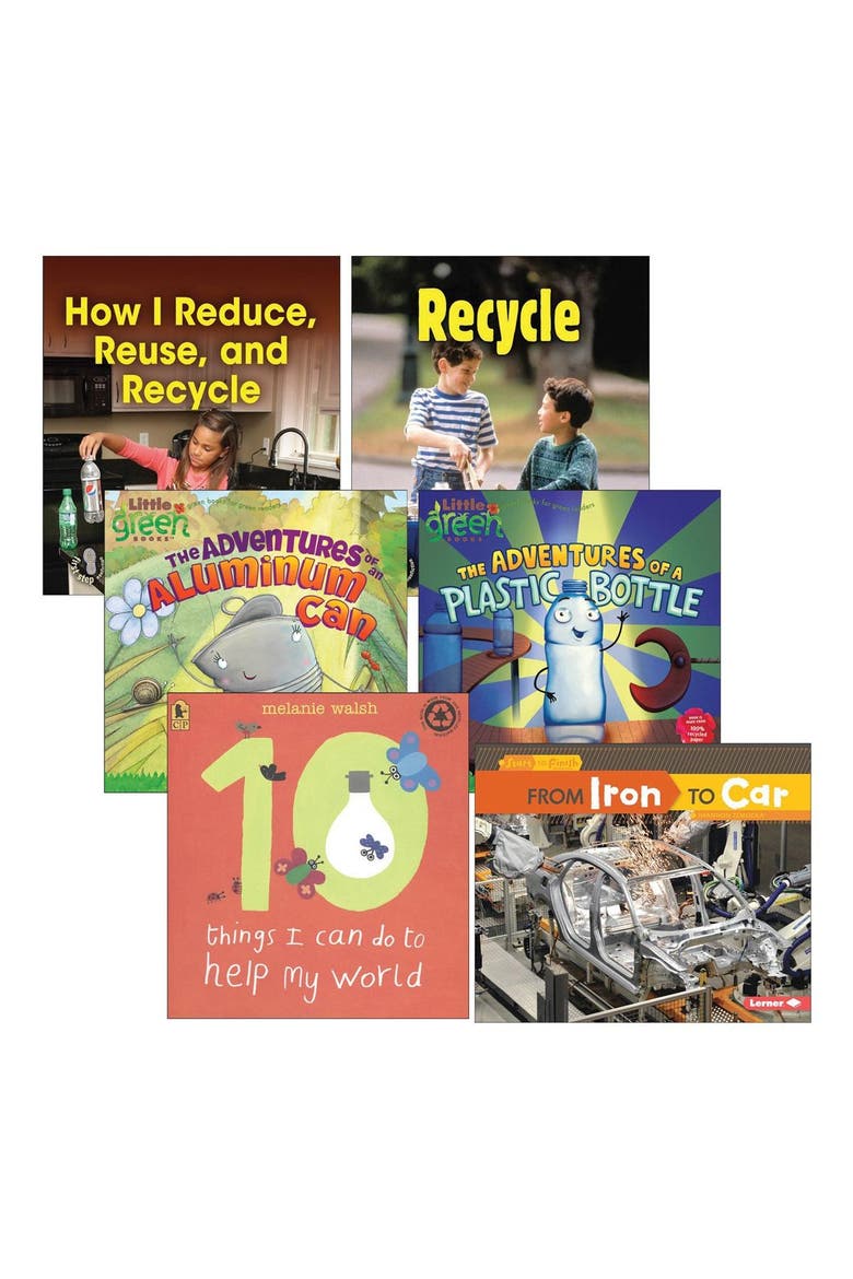 Reduce Reuse Recycle Books - Set of 6, Main, color, Multicolored