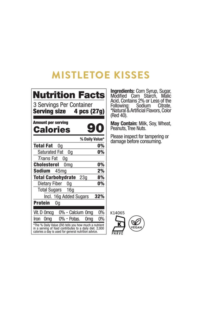 sugarfina Mistletoe Kisses Set of 4 Candy Cubes, Alternate, color, 