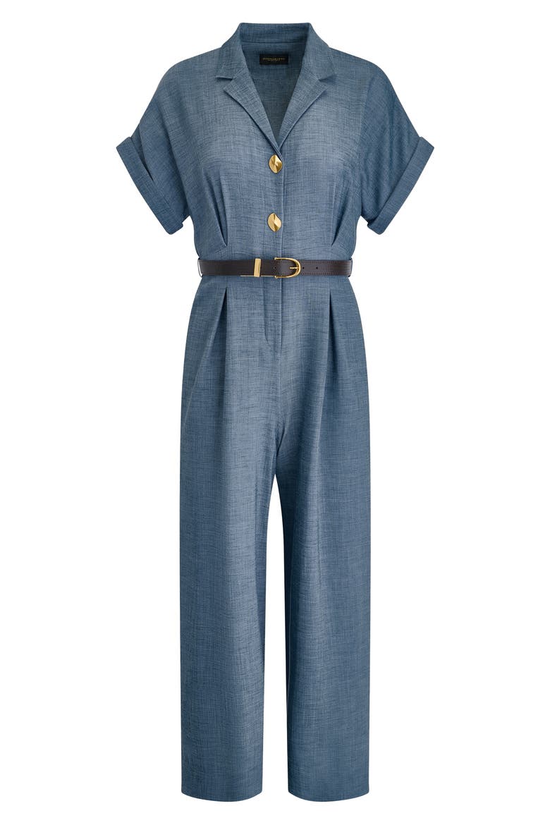 Belted Jumpsuit, Alternate, color, MARINA