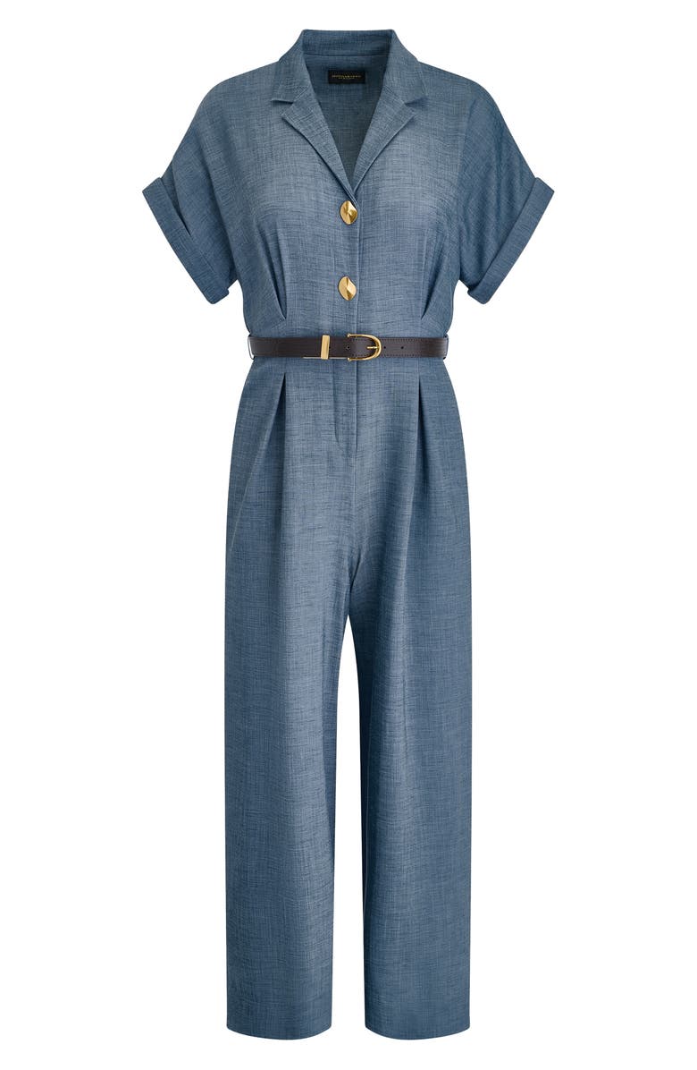 Donna Karan New York Belted Jumpsuit, Alternate, color, 