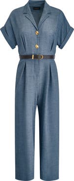 Donna Karan New York Belted Jumpsuit