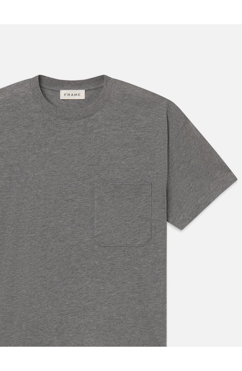 FRAME Relaxed Pima Cotton Pocket T-Shirt, Alternate, color, Light Grey Melange