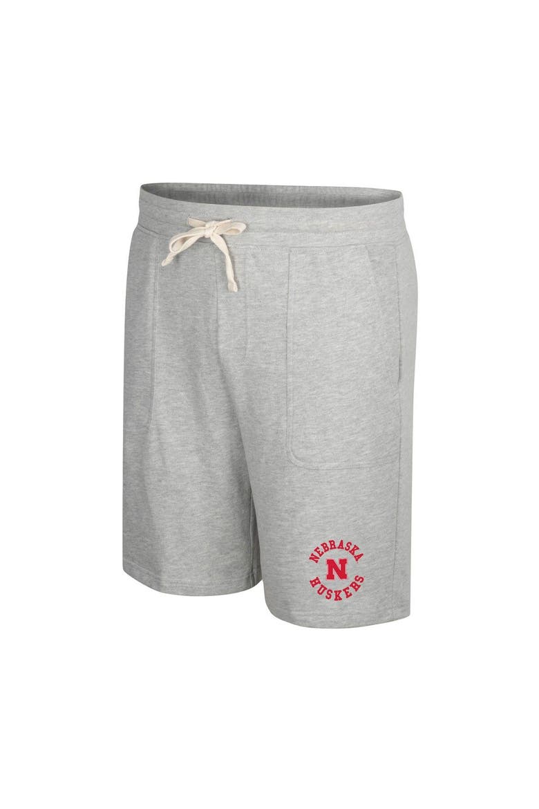 Men's Colosseum Heather Gray Nebraska Huskers Love To Hear This Terry Shorts, Alternate, color, Heather Gray