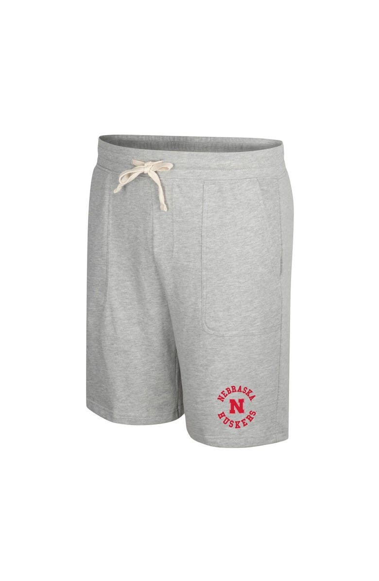 COLOSSEUM Men's Colosseum Heather Gray Nebraska Huskers Love To Hear This Terry Shorts, Alternate, color, Heather Gray