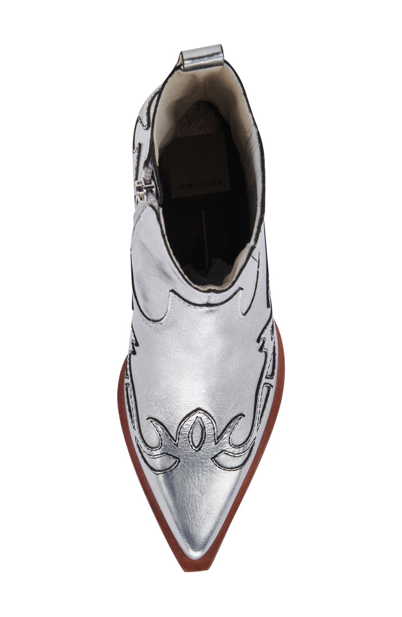 Beaux Western Boot, Alternate, color, SILVER LEATHER