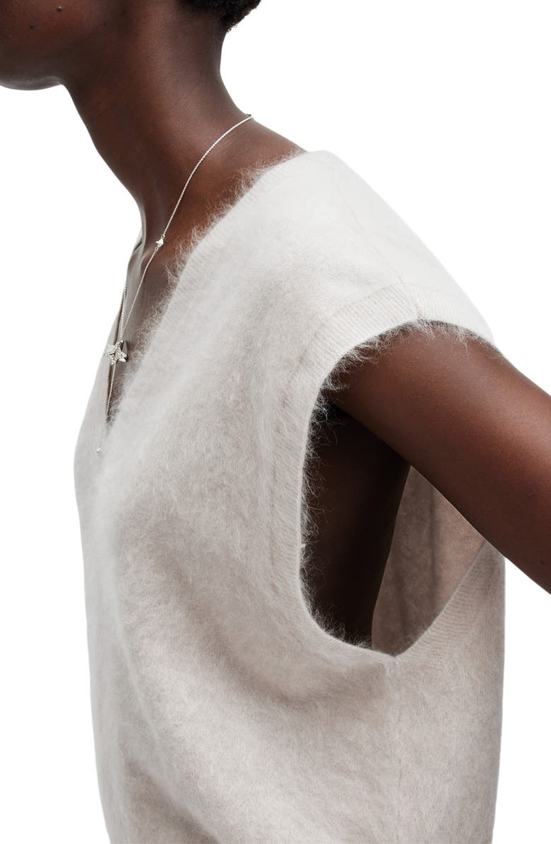 AllSaints Rebel Cashmere Sweater, Alternate, color, Jute White