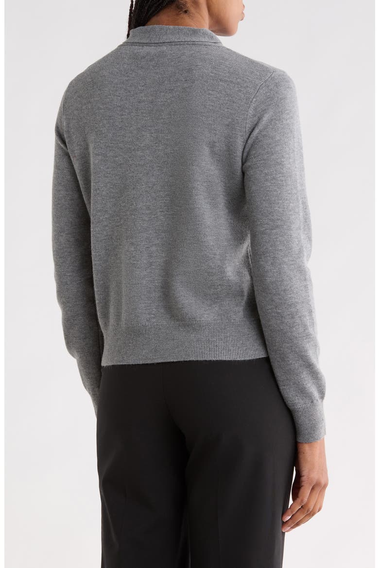 Tie Neck Cardigan, Alternate, color, CHROME SHADOW HEATHER