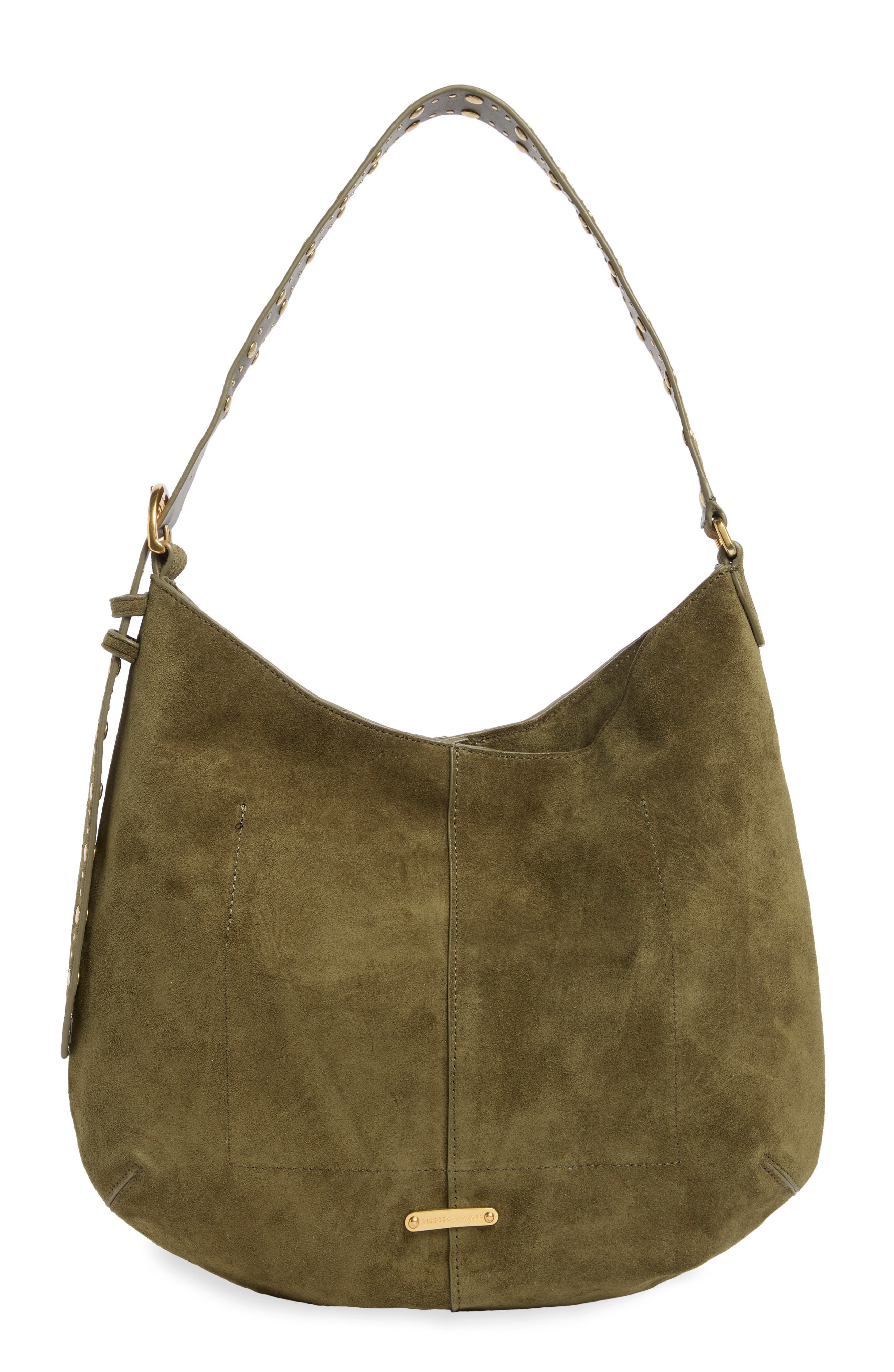 Naomi Leather Hobo, Alternate, color, DK OLIVE