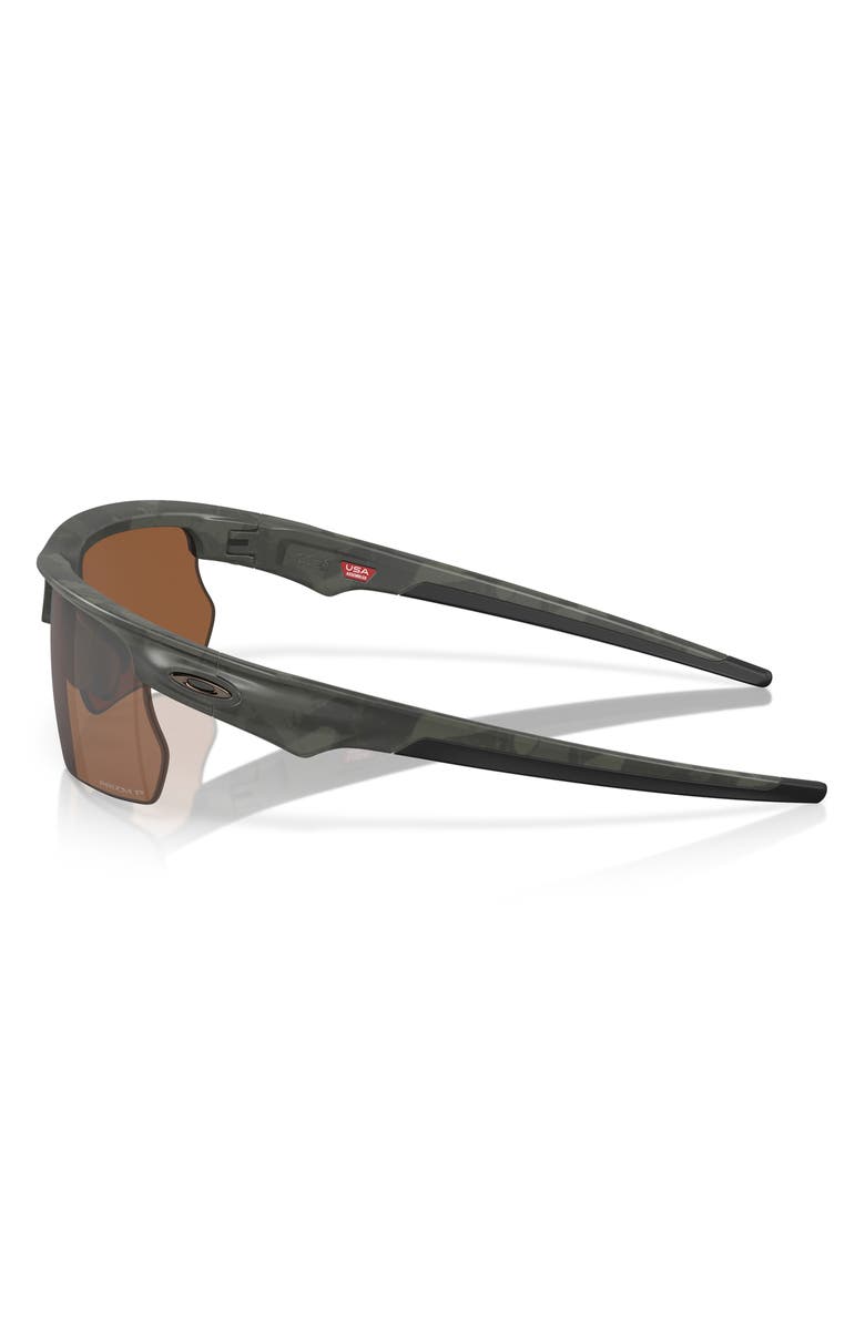 Oakley Bisphaera 68mm Prizm<sup>™</sup> Gradient Oversize Polarized Rectangular Sunglasses, Alternate, color, Olive