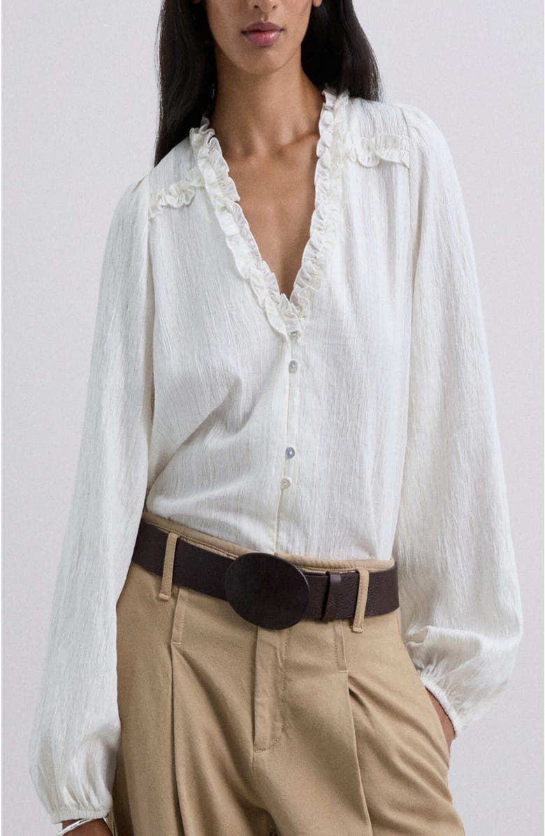 Scalpers Lurex Stripes Shirt, Main, color, Offwhite