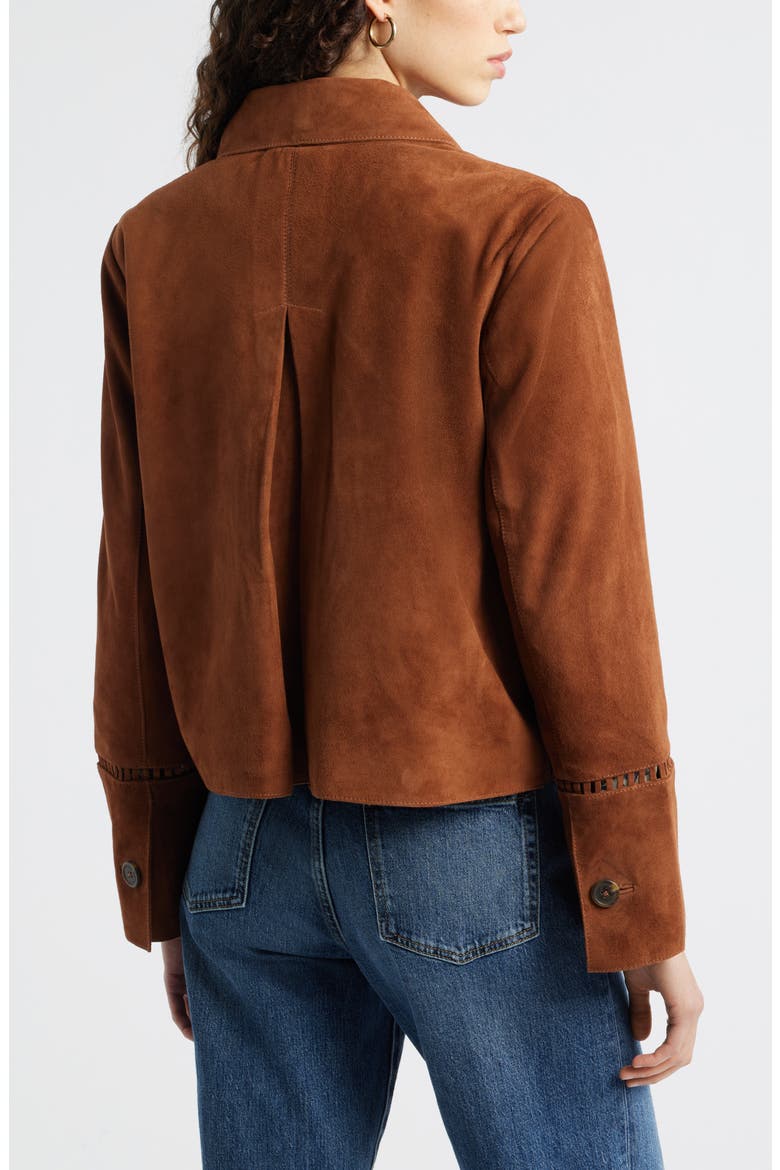 Suede Swing Jacket, Alternate, color, BROWN SHELL