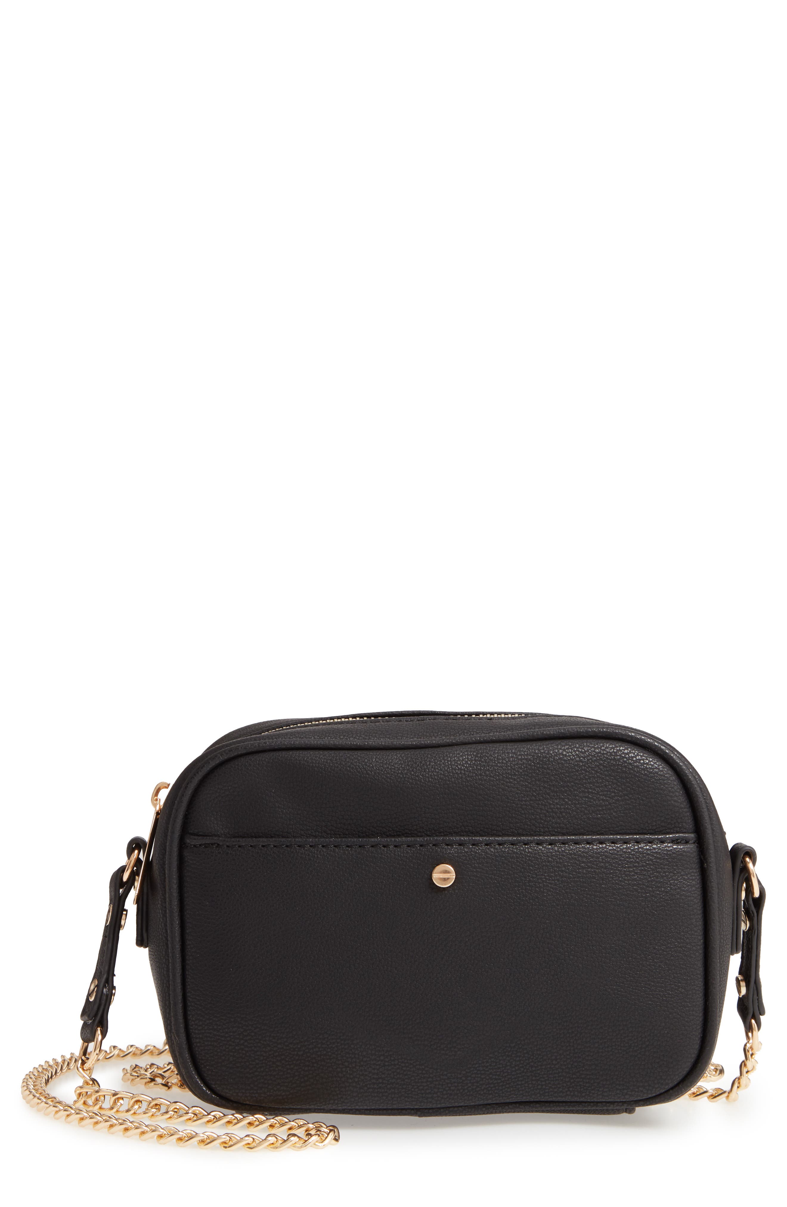 Mali + Lili Vegan Leather Camera Bag, Main, color, 