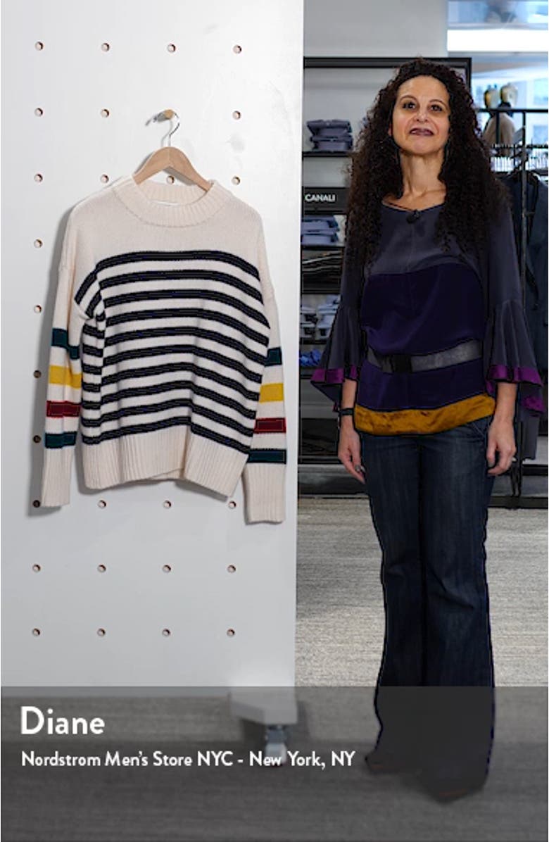 Multi Stripe Marin Wool & Cashmere Sweater, sales video thumbnail