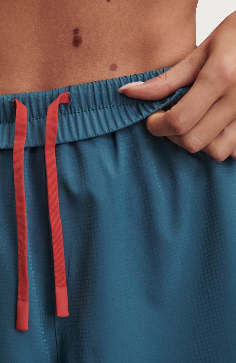 Varley Kallin Piped Running Shorts, Alternate, color, Mallard Blue