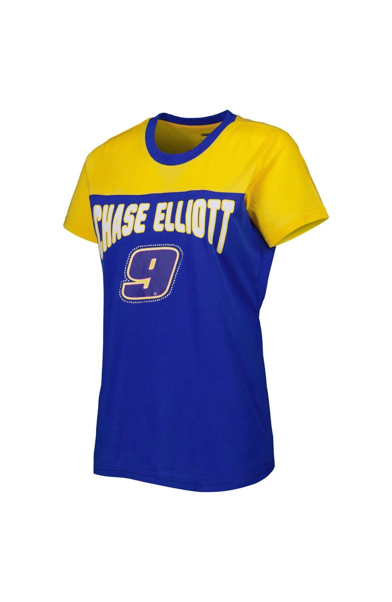 G-III 4HER BY CARL BANKS Women's G-III 4Her by Carl Banks Royal/Yellow Chase Elliott Box Score T-Shirt, Alternate, color, 