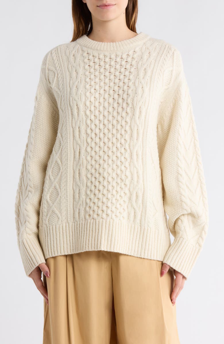A.L.C. Kyra Merino Wool Blend Sweater, Main, color, Off White