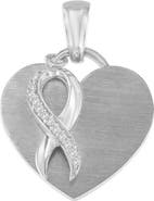 Haus of Brilliance Silver 1/10 cttw Diamond Heart Pendant Necklace