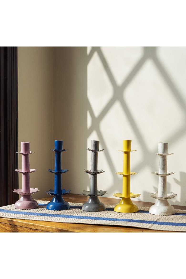 Sunny Tapered Candleholders, Alternate, color, Sunny