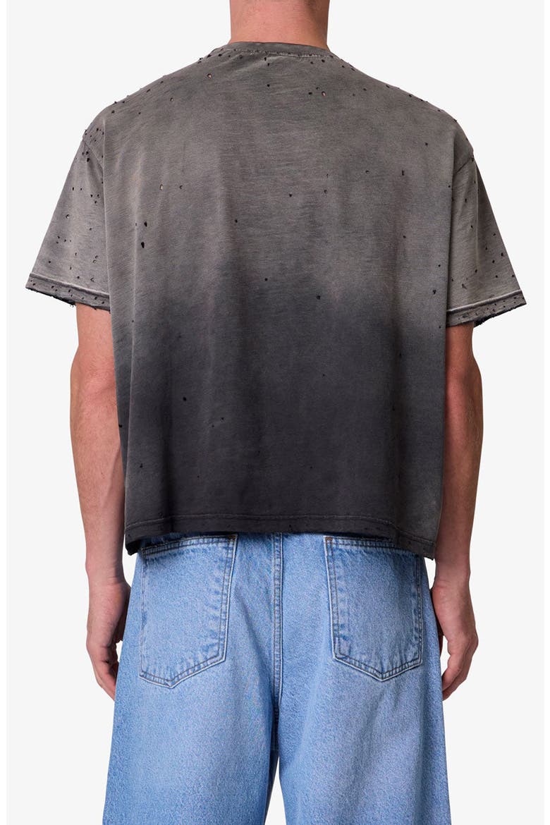 Fractured Graphic Distressed T-Shirt, Alternate, color, WASHED BLACK