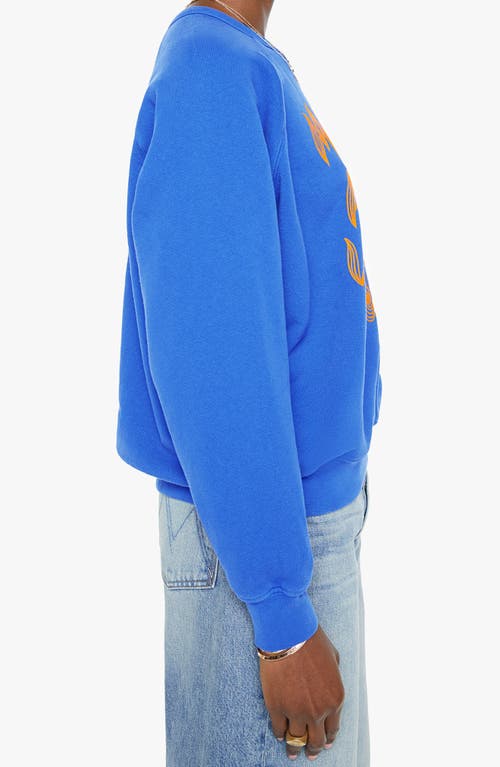 Mother The Biggie Concert Patch Sweatshirt In Blue