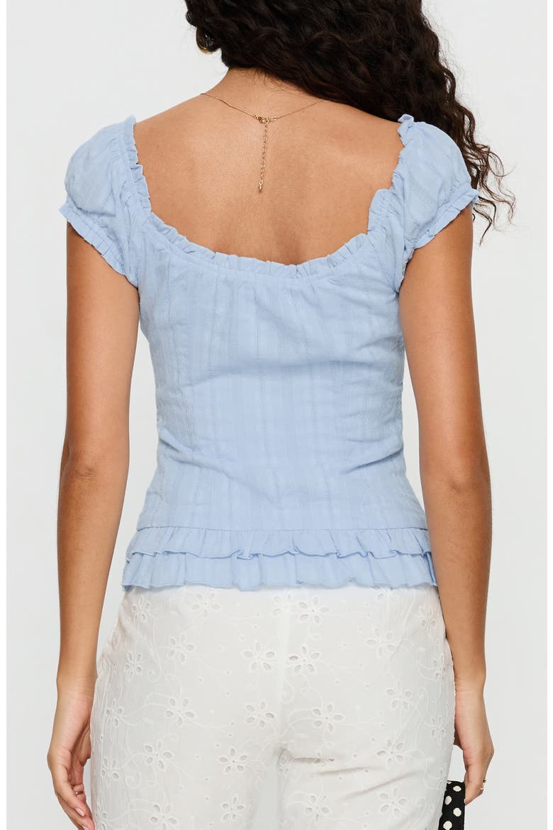 Suiter Frill Detail Top, Alternate, color, SOFT BLUE