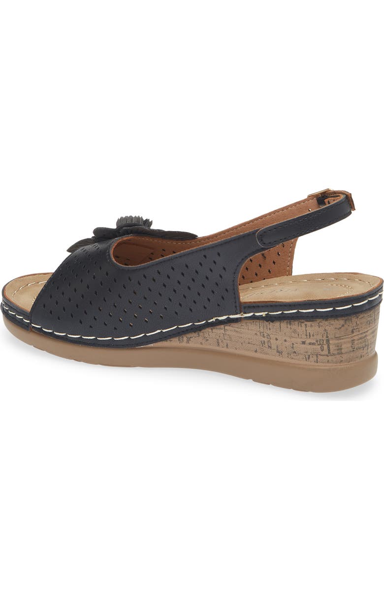 EXTREME BY EDDIE MARC Bethea Floral Appliqué Slingback Sandal, Alternate, color, Black