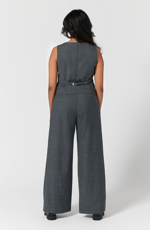 Aam The Label The Wool Wide Leg Pant For Full Hips And Thighs In Grey