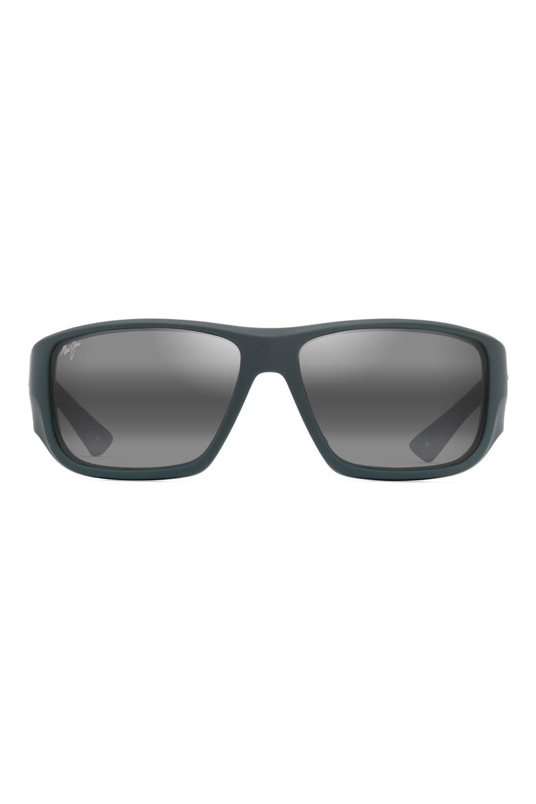 Keha 63mm Polarized Oversize Rectangular Sunglasses, Main, color, MATTE DARK MILITARY GREEN