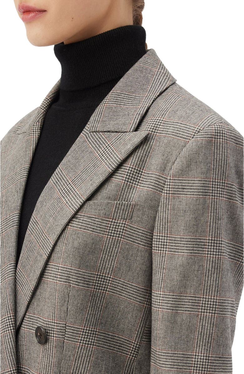 GOBI Mongolian Cashmere Double-Breasted Cashmere Blazer, Alternate, color, Warm Grey