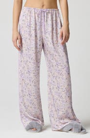 Florence by Mills Drawstring Waist Satin Pajama Pants