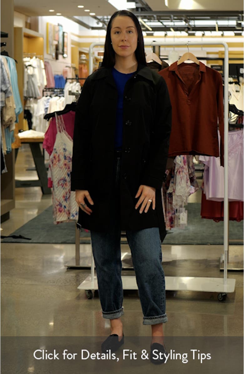 Water Resistant Trench Coat with Removable Hood, sales video thumbnail