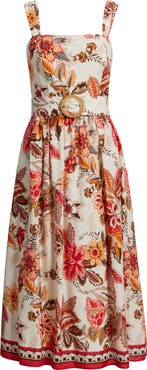 Eliza J Floral Print Midi Sundress