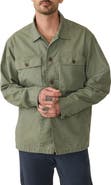 Faherty Commander Cotton & Linen Button-Up Shirt Jacket